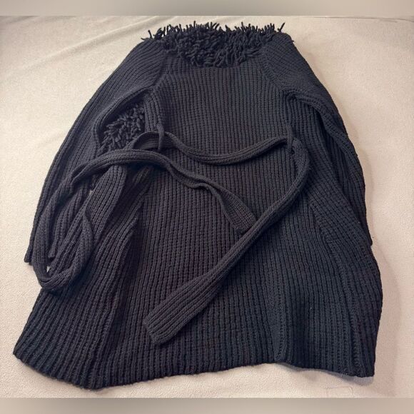 Anthropologie Charlie & Robin Textured Cardigan BLACK S - Picture 2 of 15